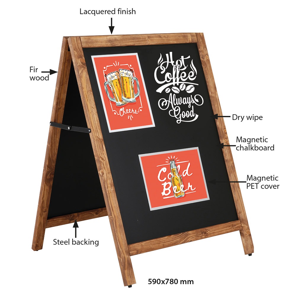 Wood Outdoor A Board Plus MT Displays