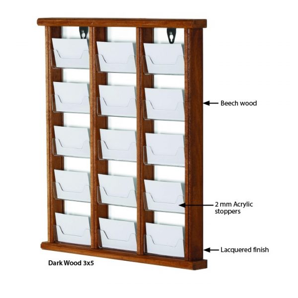 Wall Mount Wooden Card Holder MT Displays